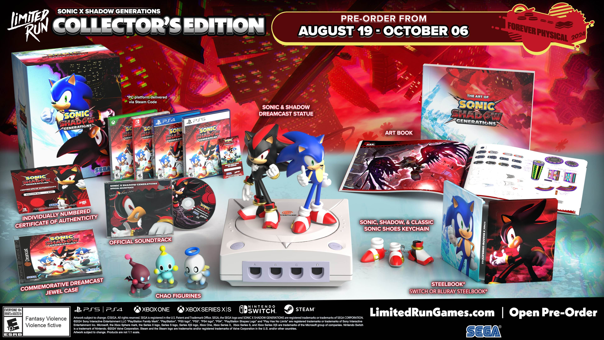 Physical collector’s edition for Sonic x Shadow Generations announced by Limited Run Games